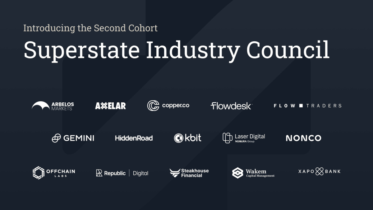 Superstate Industry Council Welcomes Second Cohort of Leading Institutions